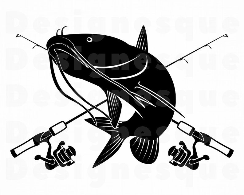 Download Catfish Fishing 2 SVG Fishing Logo Svg Fish Svg Fishing | Etsy