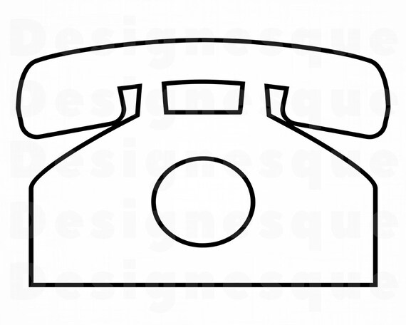 Telefon Umriss Svg Svg Telefon Telefon Umriss Clipart Etsy