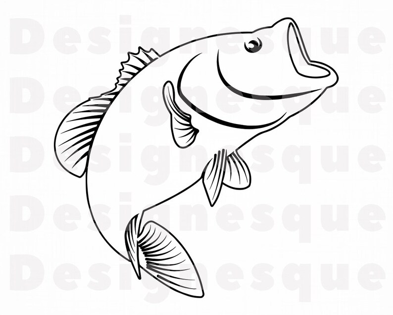 Download Fishing Outline SVG Fishing Svg Fish SVG Fishing Clipart | Etsy