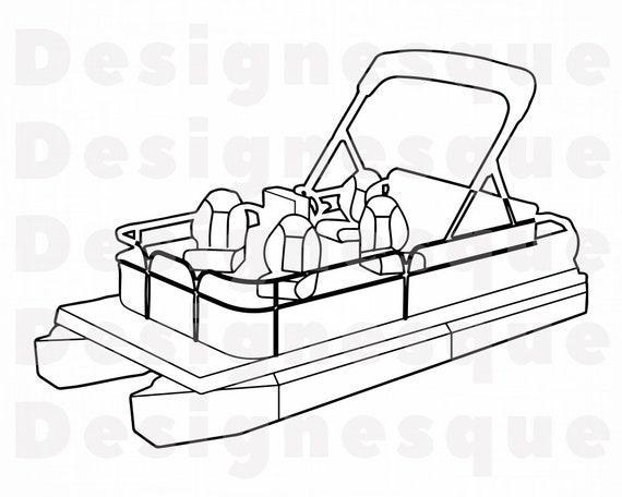Pontoon Boat Coloring Page Coloring Pages