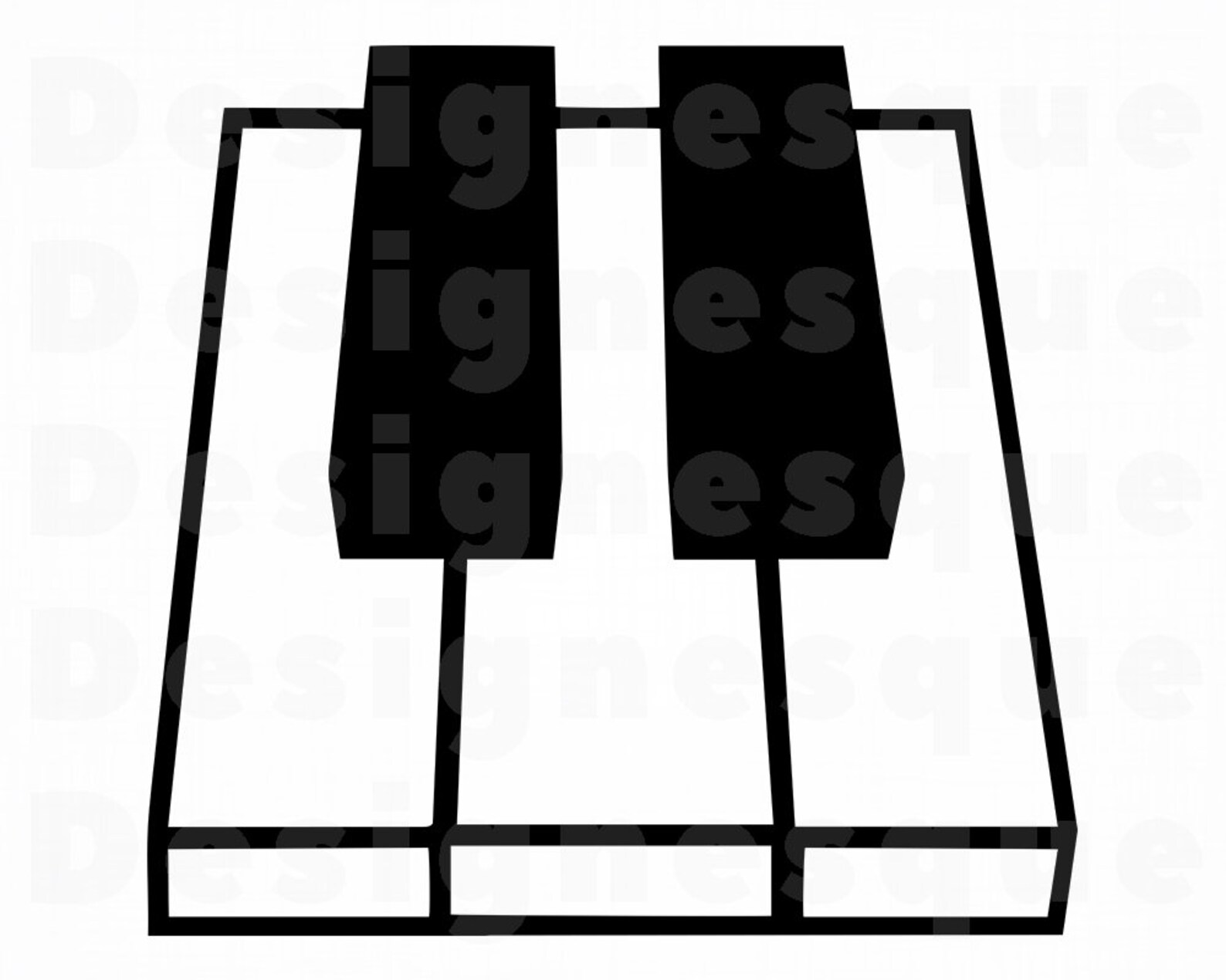 Piano Keyboard SVG Piano SVG Piano Keyboard Clipart Piano Etsy