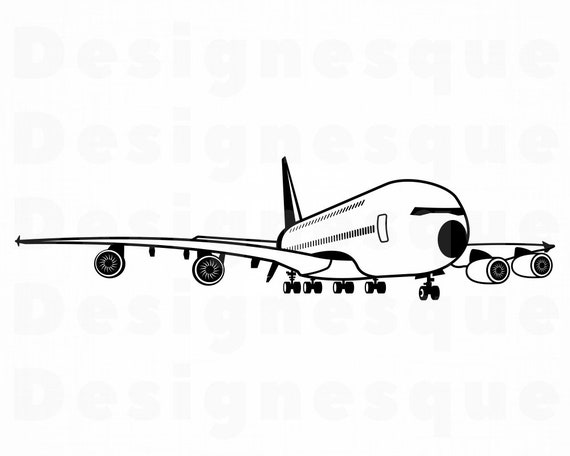 Download Jumbo Jet Svg Airplane Svg Airliner Svg Airplane Clipart Etsy