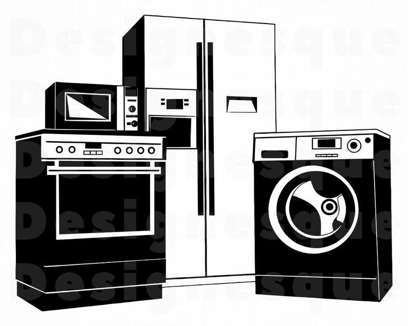 Home Appliances SVG Kitchen Svg Oven Svg Fridge Svg New | Etsy