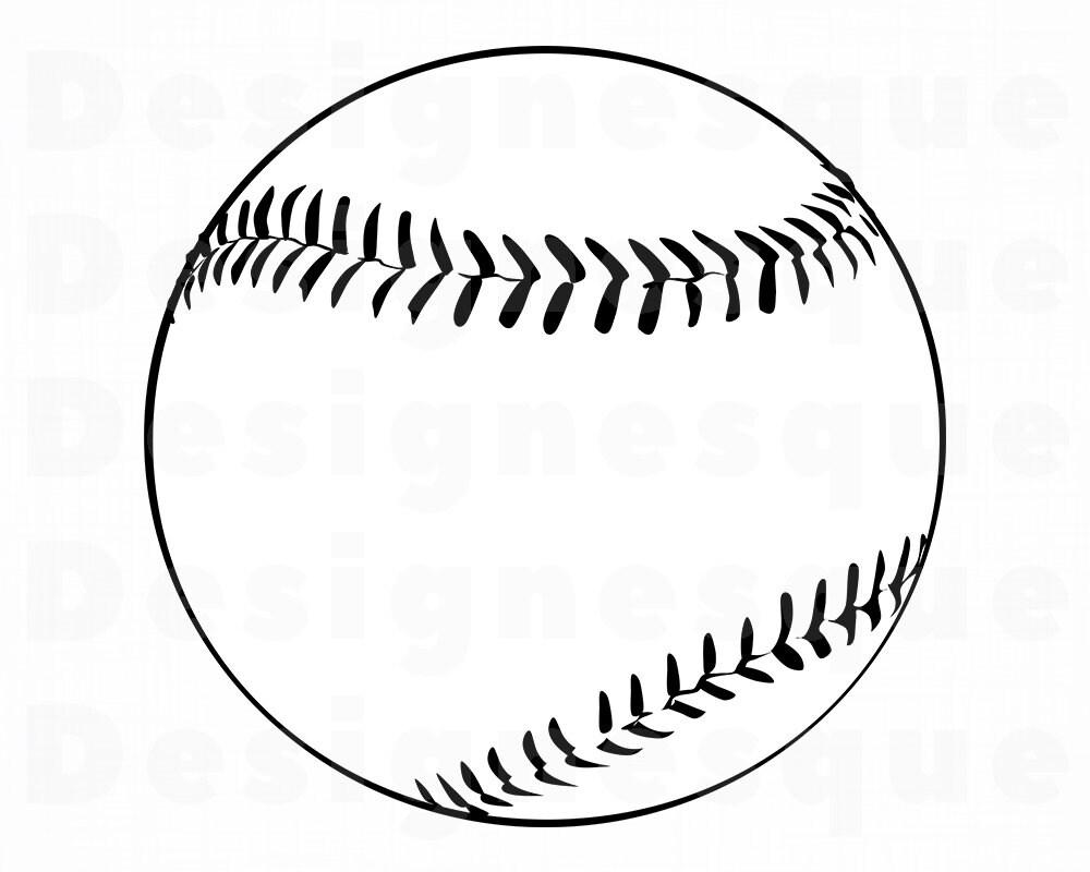 Baseball Outline 5 SVG Softball SVG Baseball Clipart Etsy