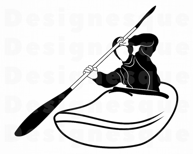 Kayaking SVG Kayaking Clipart Kayaking Files for Cricut | Etsy