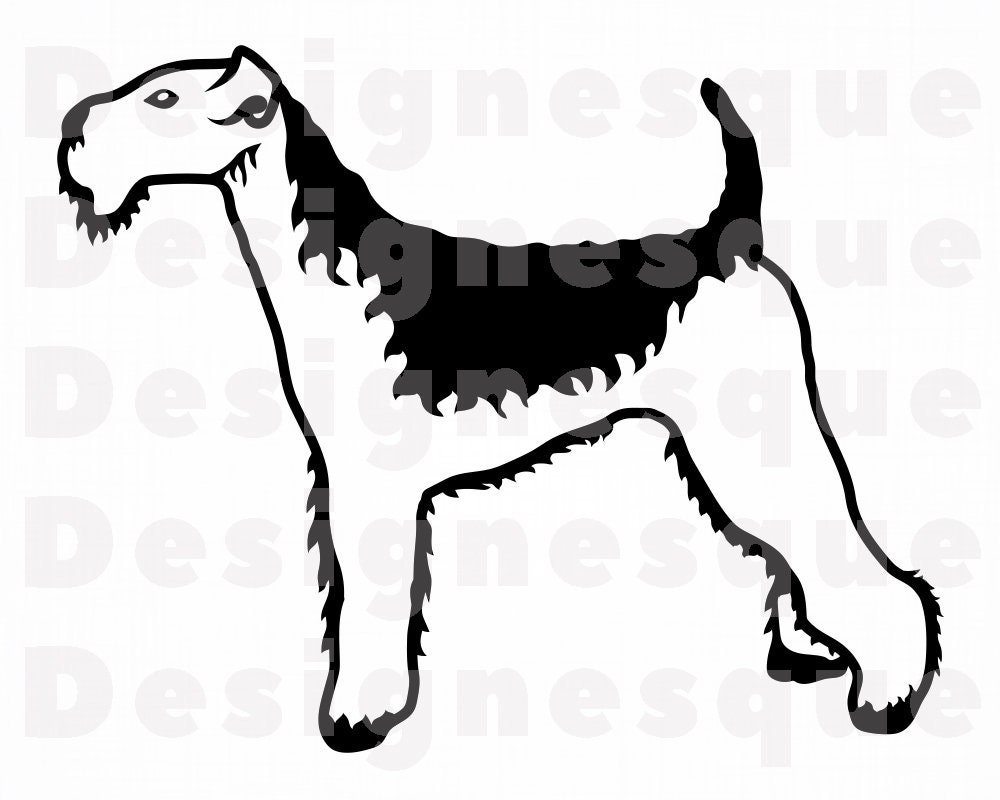 Airedale Terrier SVG Dog Svg Airedale Terrier Clipart | Etsy