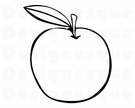 Download Apple Svg Fruit Svg Apple Outline Svg Apple Clipart Apple Files For Cricut Apple Cut Files