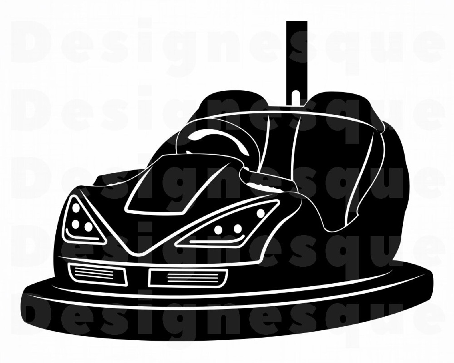 Bumper Car 2 SVG Bumper Car Svg Bumper Car Clipart Bumper Etsy