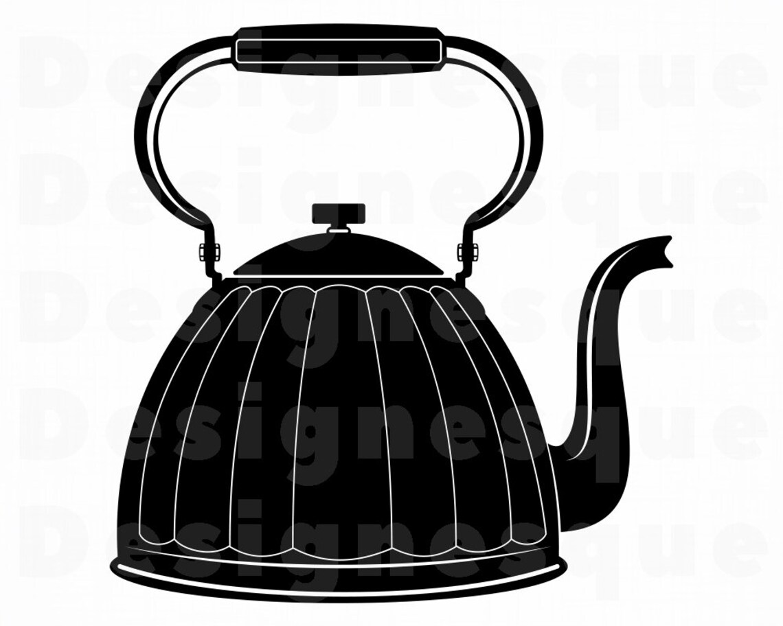 Retro Tea Kettle SVG Tea Kettle Clipart Tea Kettle Files for Etsy