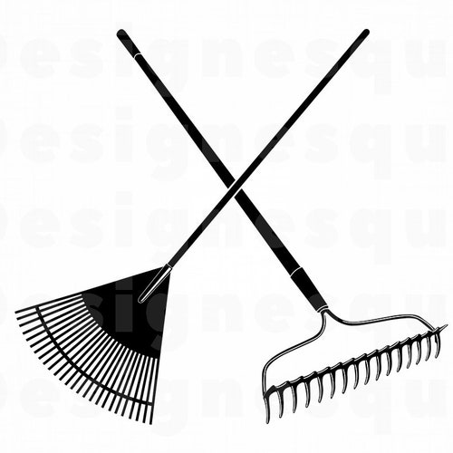 Rake Logo 4 SVG Rake Svg Gardening Svg Landscaping Svg | Etsy