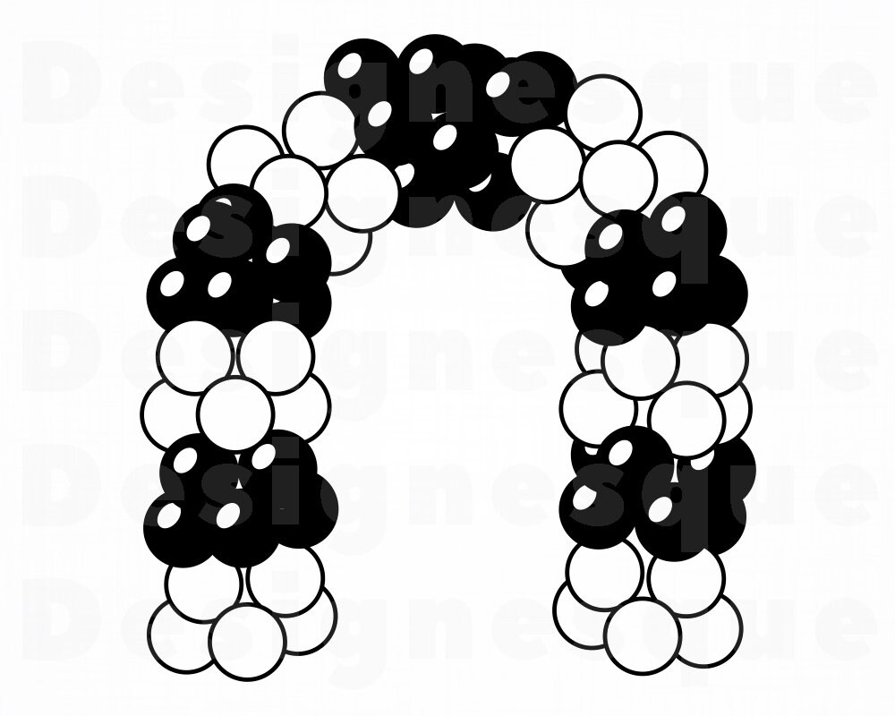 Download Balloon Arch 2 Svg Balloons Svg Party Svg Birthday Svg Clipart Files For Cricut Cut Files