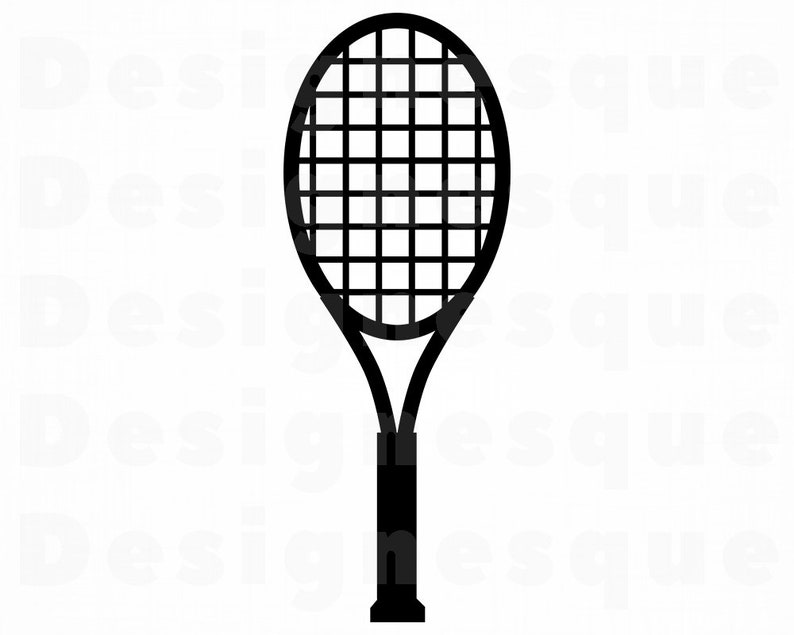 Tennis Racket SVG Tennis Racquet SVG Tennis Racket Clipart Etsy