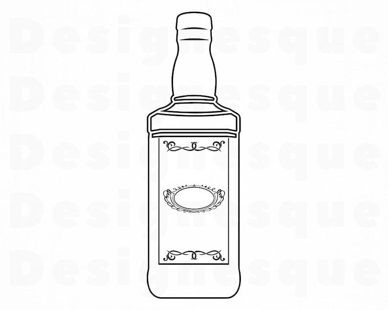 Download Whiskey Outline SVG Whiskey Bottle Svg Alcohol Svg Whiskey ...