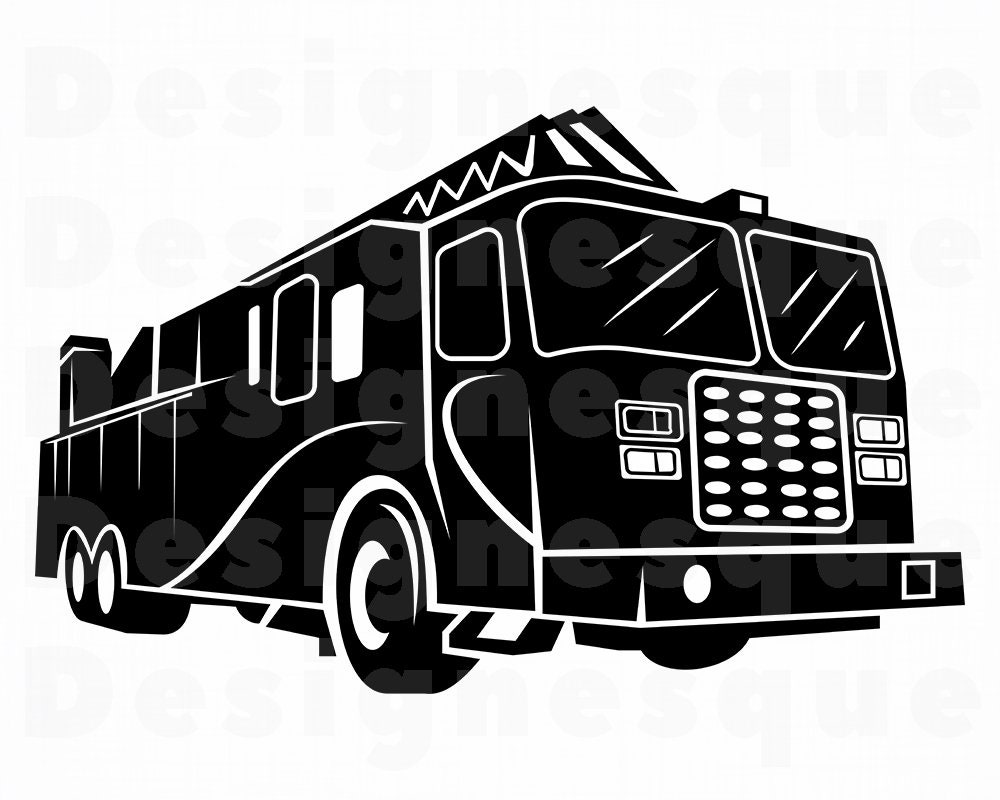 Download Fire Truck Clipart Fire Truck Svg Firetruck Svg Fire Engine Svg Fire Truck Files For Cricut Cut Files For Silhouette Dxf Png Eps