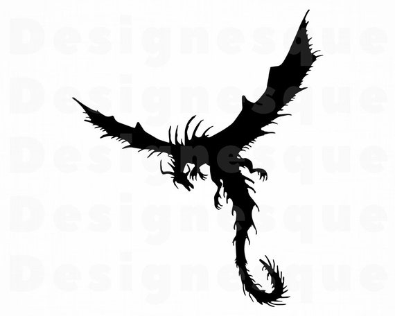 Download Dragon Silhouette 3 Svg Dragon Svg Dragon Clipart Dragon Etsy