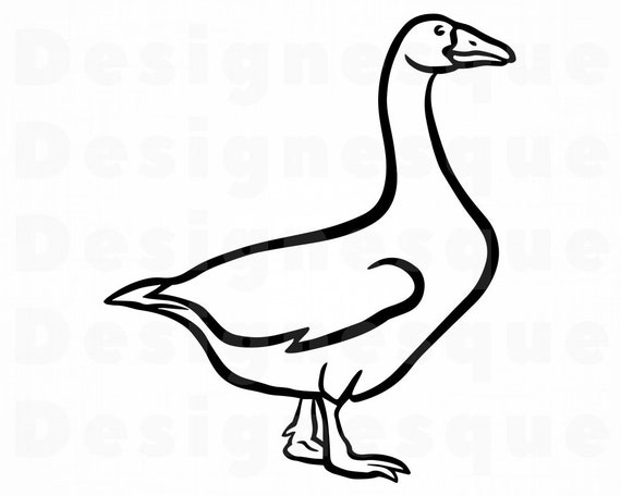 Download Goose 2 Svg Goose Svg Geese Svg Goose Clipart Goose Files Etsy