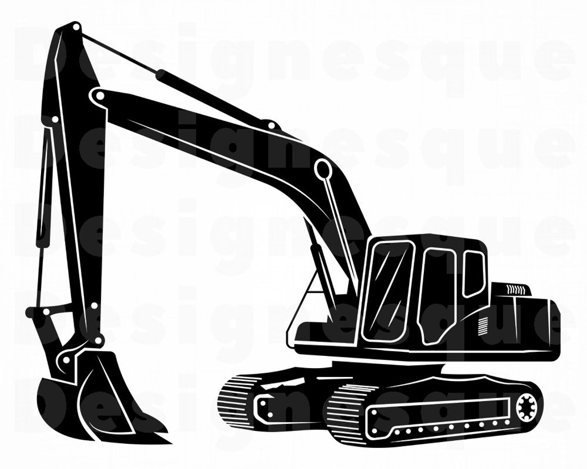 Excavator Svg Cut File Excavator Clipart Heavy Equipment Svg Dxf | My ...