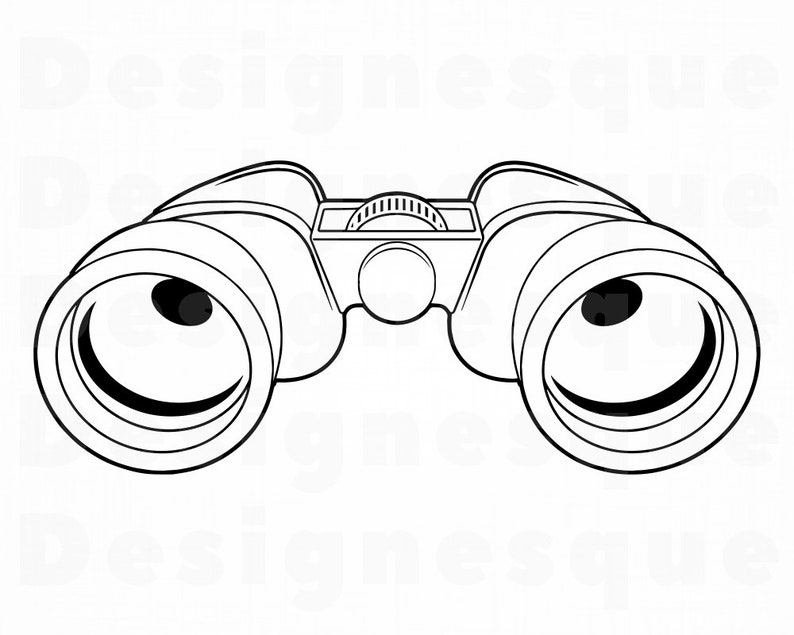 Binoculars Outline 3 SVG Binoculars Svg Binoculars Clipart Etsy