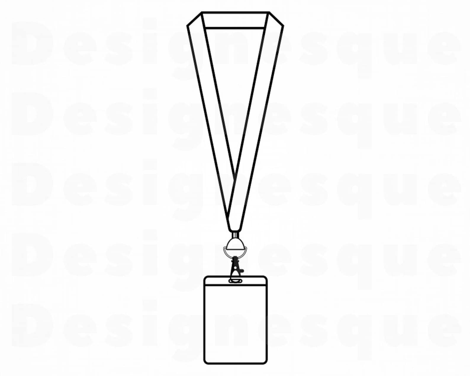 Lanyard Svg ID Svg Pass Svg Lanyard Clipart Lanyard Files Etsy