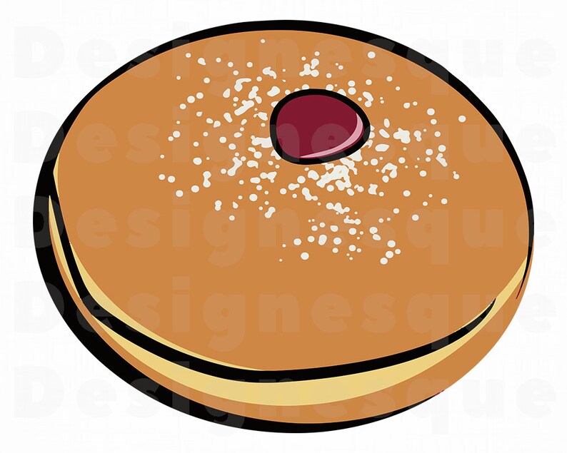 Jelly Donut SVG Jelly Doughnut Svg Donut Clipart Donut Cut Etsy