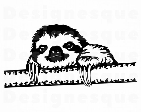 Download Peeking Sloth Svg Sloth Svg Sloth Clipart Sloth Files For Cricut Sloth Cut Files For Silhouette