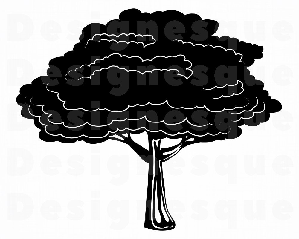 Download Simple Tree 4 Svg Tree Svg Tree Clipart Tree Files For Etsy
