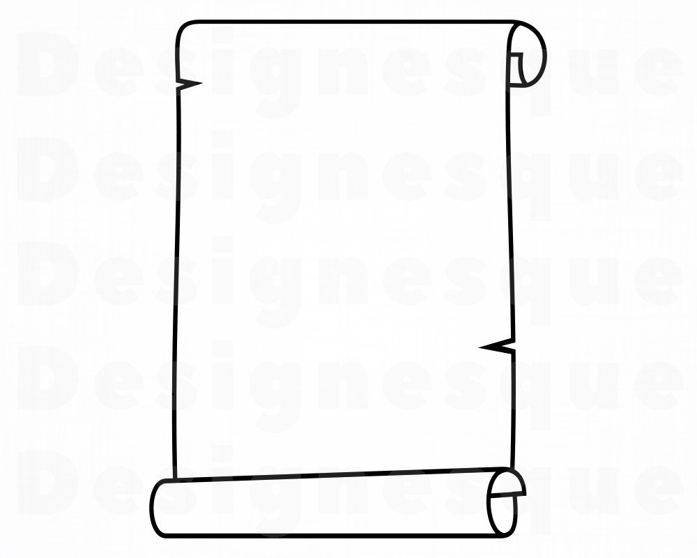 Scroll 5 SVG Scroll Svg Parchment SVG Paper Svg Scroll Etsy