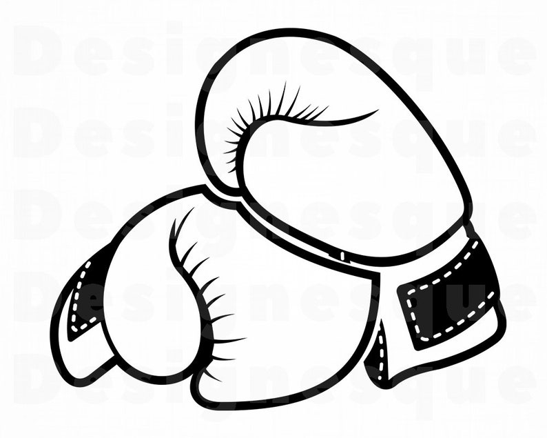 Download Boxing Gloves Outline 2 SVG Boxing Svg Boxing Gloves | Etsy