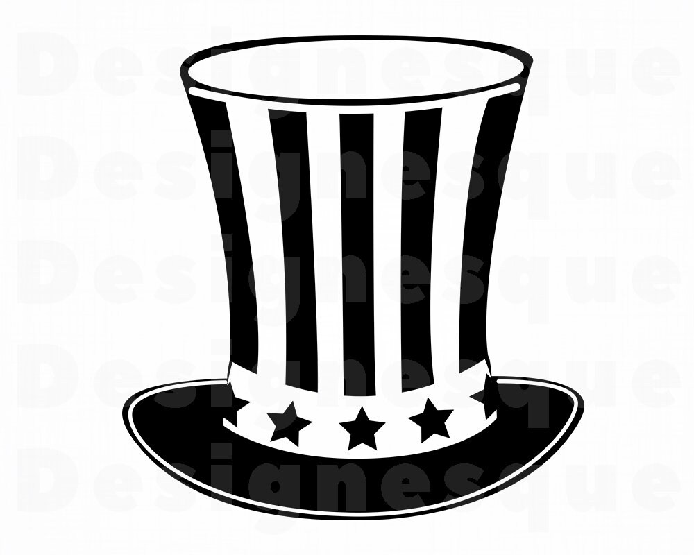 Uncle Sam Hat SVG USA Hat Svg Top Hat Svg USA Hat Clipart Etsy