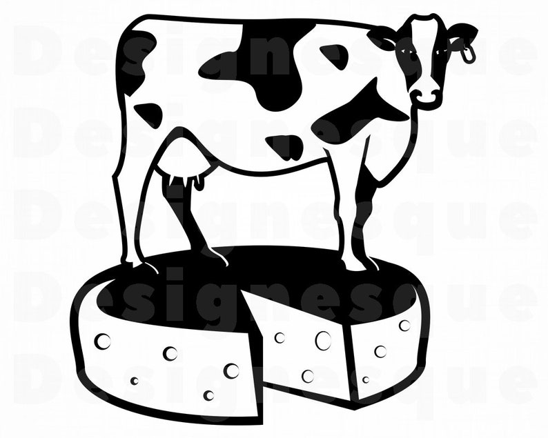 Cheese Logo SVG 2 Cheese Svg Cow Svg Cheese Clipart Etsy