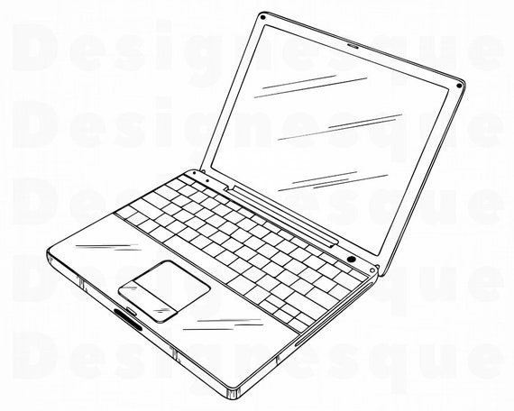 Download Laptop Outline Svg Computer Svg Laptop Clipart Laptop Files Etsy