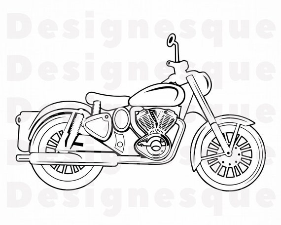 Download Motorcycle Outline Svg Motorcycle Svg Motor Bike Svg Etsy