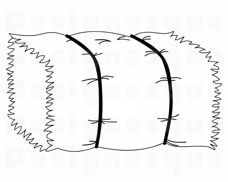 Hay Bale Drawing Straw Clipart Pile Clip Illustrations Vector ...