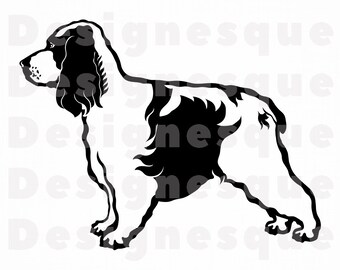 Cocker Spaniel Dxf Etsy