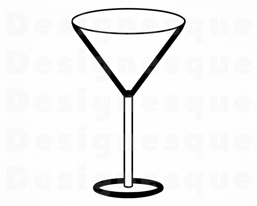 Martini Glas Svg Cocktail Svg Alkohol Svg Martini Glas Etsy