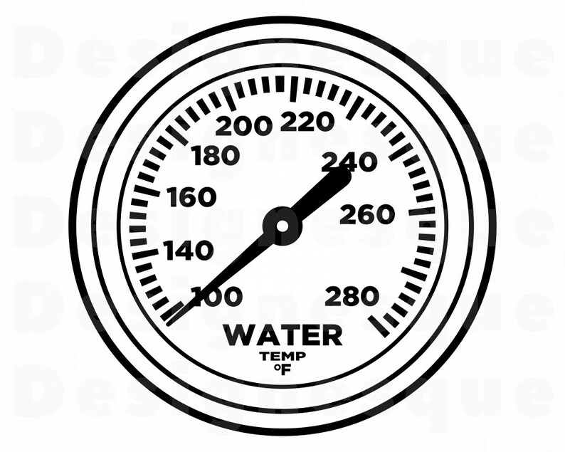 Temperature Gauge Outline SVG Plumber Svg Plumbing Svg Etsy