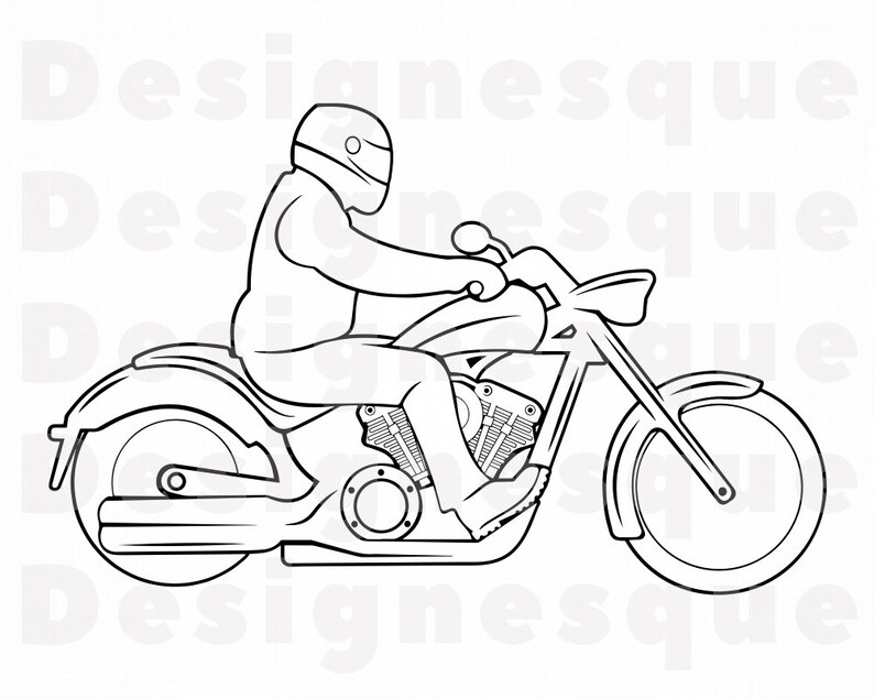 Motorcycle Outline 17 SVG Motorcycle SVG Motor Bike Svg | Etsy
