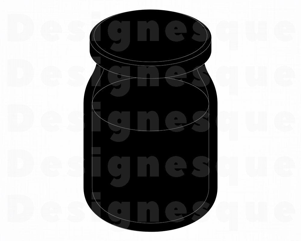 Mason Jar Silhouette SVG Jar Svg Mason Jar Clipart Mason | Etsy