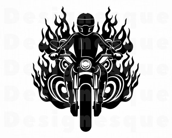 Clip Art Cut Files For Silhouettesvg Dxf Eps Files Motor Bike Svg Png