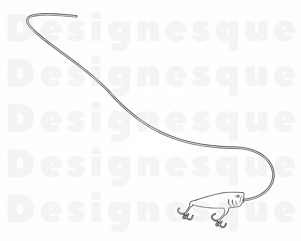 Fishing Lure Outline 2 SVG Fishing Bait Svg Fishing Svg Etsy