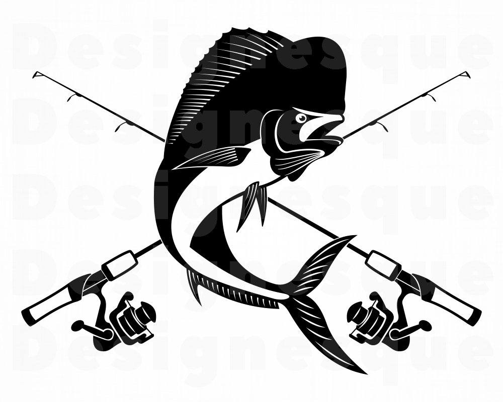 Download Mahi Mahi Fishing 2 Svg Fishing Logo Svg Fish Svg Fishing Etsy