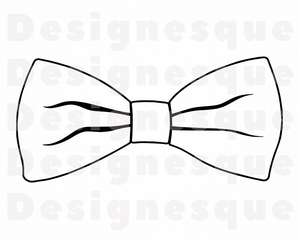 Bowtie Outline SVG Bow Tie Svg Bowtie Clipart Bowtie Files | Etsy