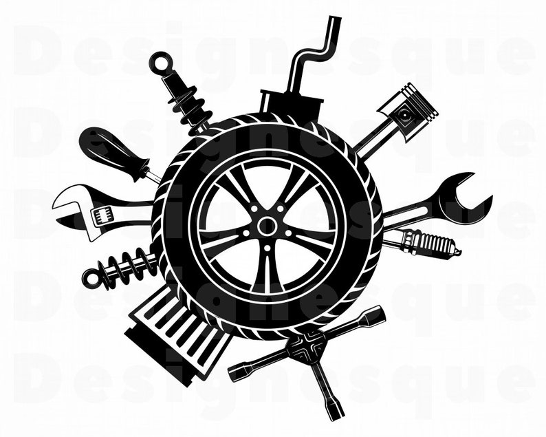 Car Mechanic Logo SVG Car Mechanic Svg Car Mechanic Clipart Etsy