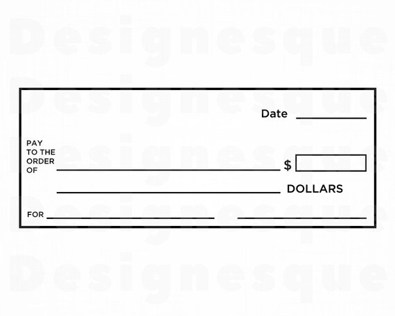 Download Check Template Svg Blank Check Svg Bank Account Svg Money Etsy