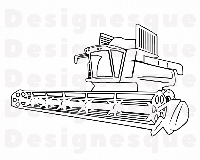 combine harvester clipart