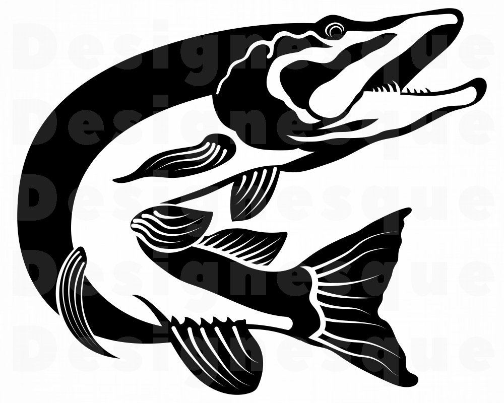 Download Northern Pike Svg Fishing Svg Fish Svg Fishing Clipart Etsy