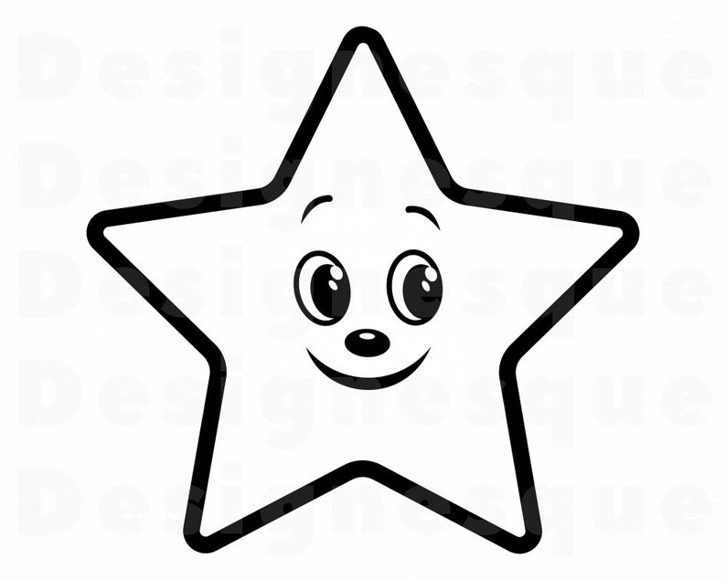  Cute  Star  SVG Cute  Star  Clipart Cute  Star  Files for Cricut 