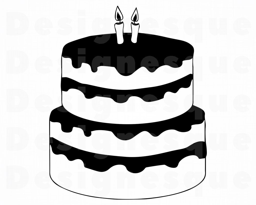 Download Cake 6 Svg Birthday Cake Svg Cake With Candles Cake Etsy