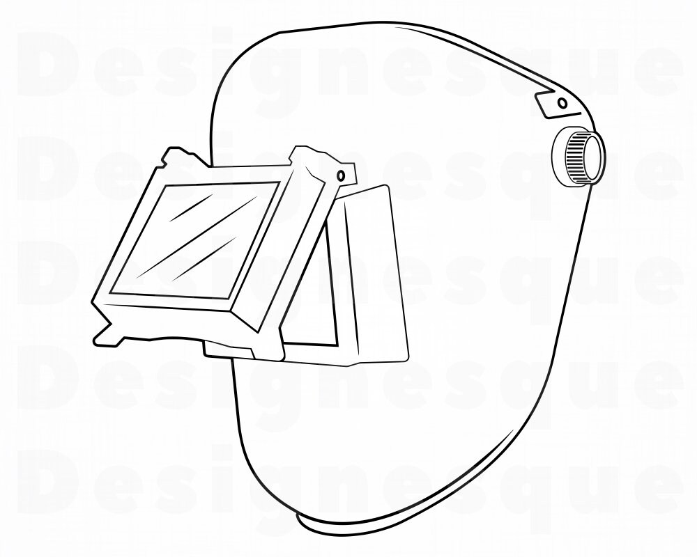 Welding Helmet Outline SVG Welder SVG Welding SVG Welder Etsy