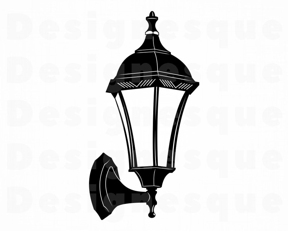 Retro Street Lamp Svg Street Lamp Svg Street Lamp Clipart Etsy Ireland